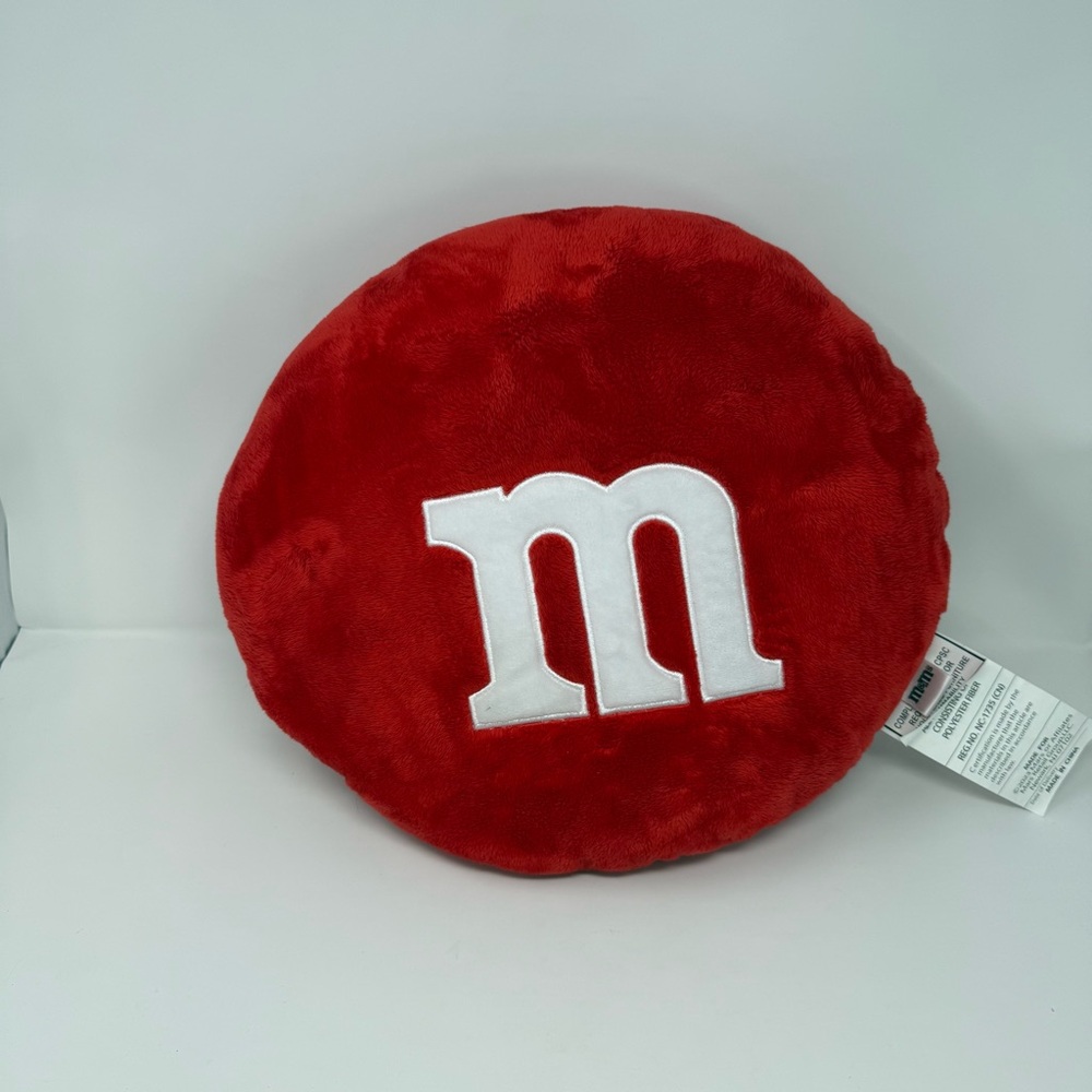 M&M'S Red Plush Pillow Cushion 2023 14” Diameter